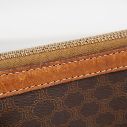 Celine Handbag Macadam PVC Brown Gold Hardware Women