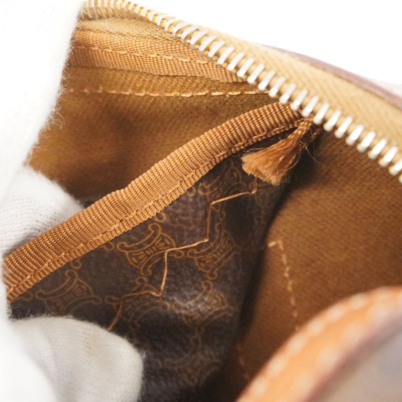 Celine Handbag Macadam PVC Brown Gold Hardware Women