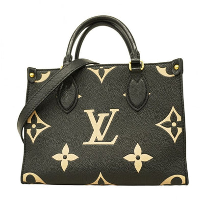 Louis Vuitton Handbag Monogram Empreinte Bicolor On The Go PM M45659 Black