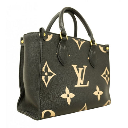Louis Vuitton Handbag Monogram Empreinte Bicolor On The Go PM M45659 Black