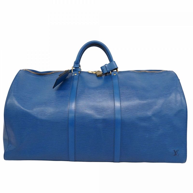 Louis Vuitton Boston Bag Epi Keepall 60 M42945 Toledo Blue Men Women Unisex