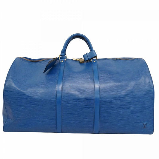 Louis Vuitton Boston Bag Epi Keepall 60 M42945 Toledo Blue Men Women Unisex
