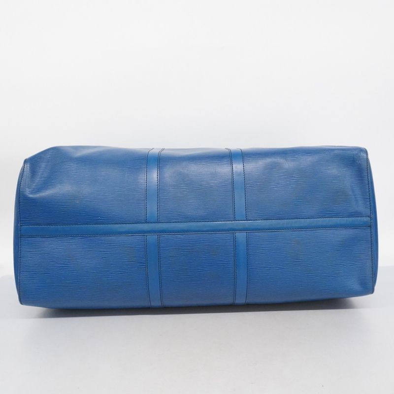 Louis Vuitton Boston Bag Epi Keepall 60 M42945 Toledo Blue Men Women Unisex