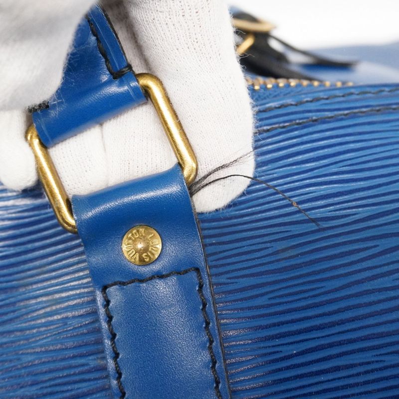 Louis Vuitton Boston Bag Epi Keepall 60 M42945 Toledo Blue Men Women Unisex