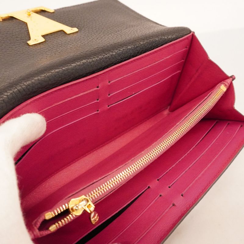 Louis Vuitton Long Wallet Portefeuille Capucines M61248 Noir Black Women's