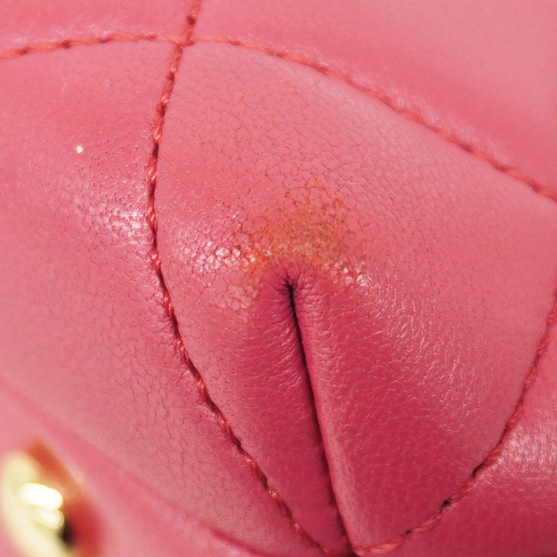 Chanel Handbag Trendy CC Top Handle Lambskin Pink Chien Pan Gold Hardware 2way