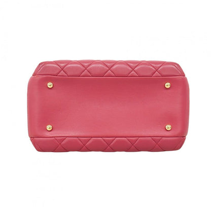 Chanel Handbag Trendy CC Top Handle Lambskin Pink Chien Pan Gold Hardware 2way