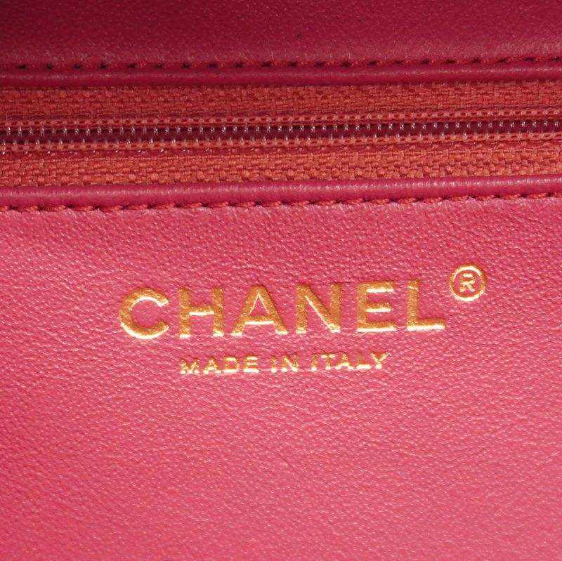 Chanel Handbag Trendy CC Top Handle Lambskin Pink Chien Pan Gold Hardware 2way