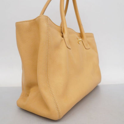 Chanel Tote Bag Executive Leather Light Brown Gold Hardware 2way Bag Ladies