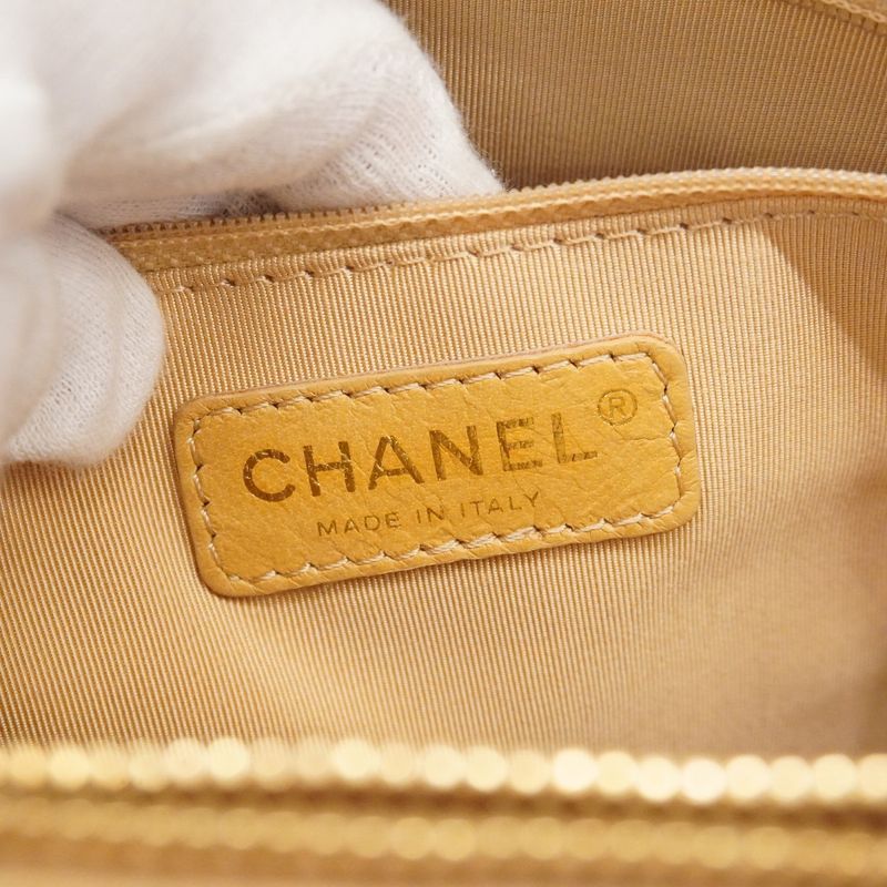 Chanel Tote Bag Executive Leather Light Brown Gold Hardware 2way Bag Ladies