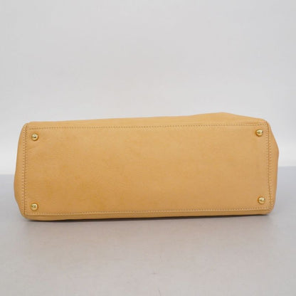 Chanel Tote Bag Executive Leather Light Brown Gold Hardware 2way Bag Ladies