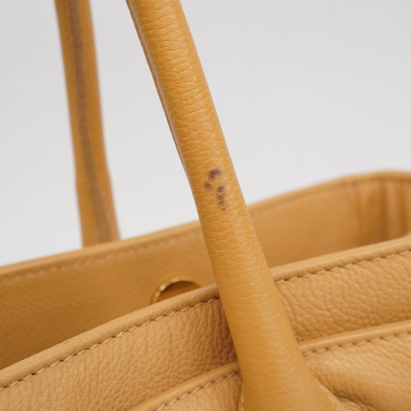 Chanel Tote Bag Executive Leather Light Brown Gold Hardware 2way Bag Ladies