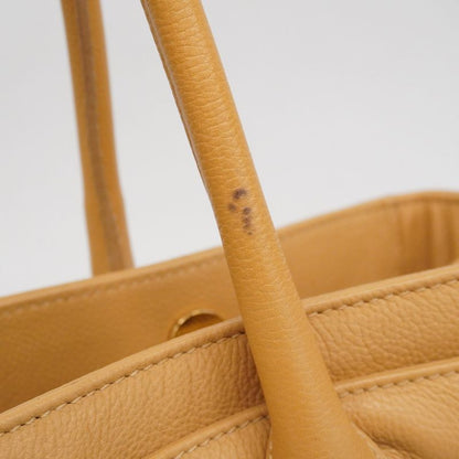 Chanel Tote Bag Executive Leather Light Brown Gold Hardware 2way Bag Ladies