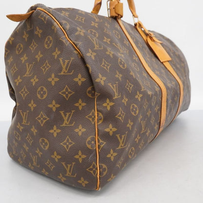 Louis Vuitton Boston Bag Monogram Keepall 55 M41424 Brown Men Women Unisex