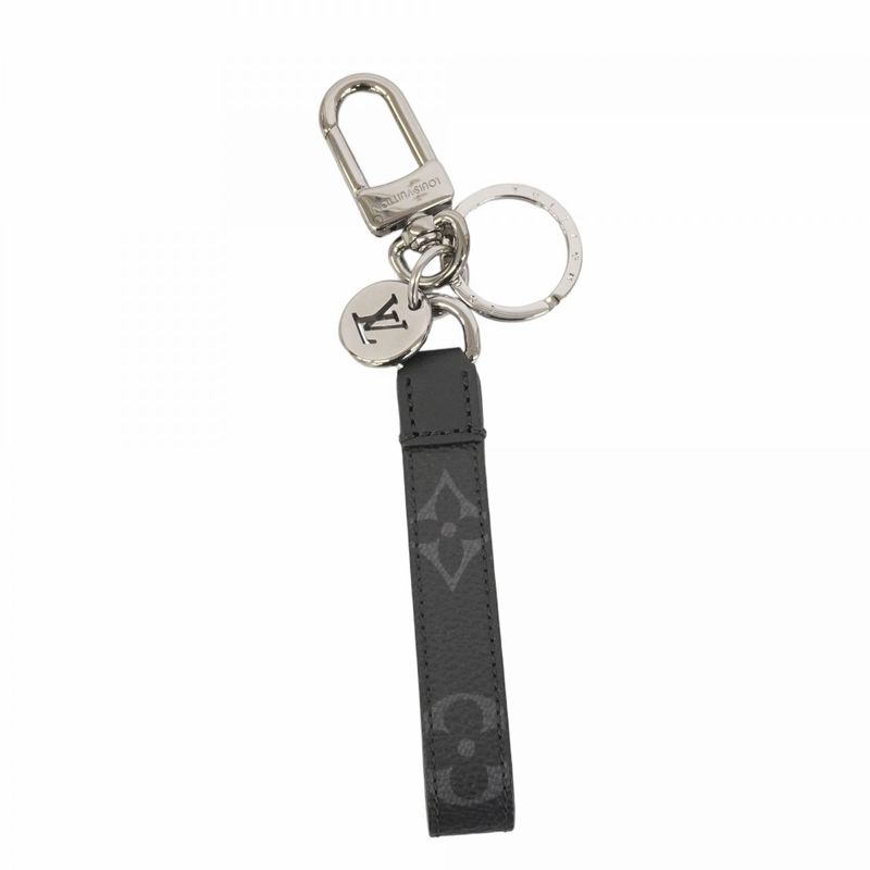 Louis Vuitton Key Holder Monogram Eclipse Dragonne M61950 Black Men's