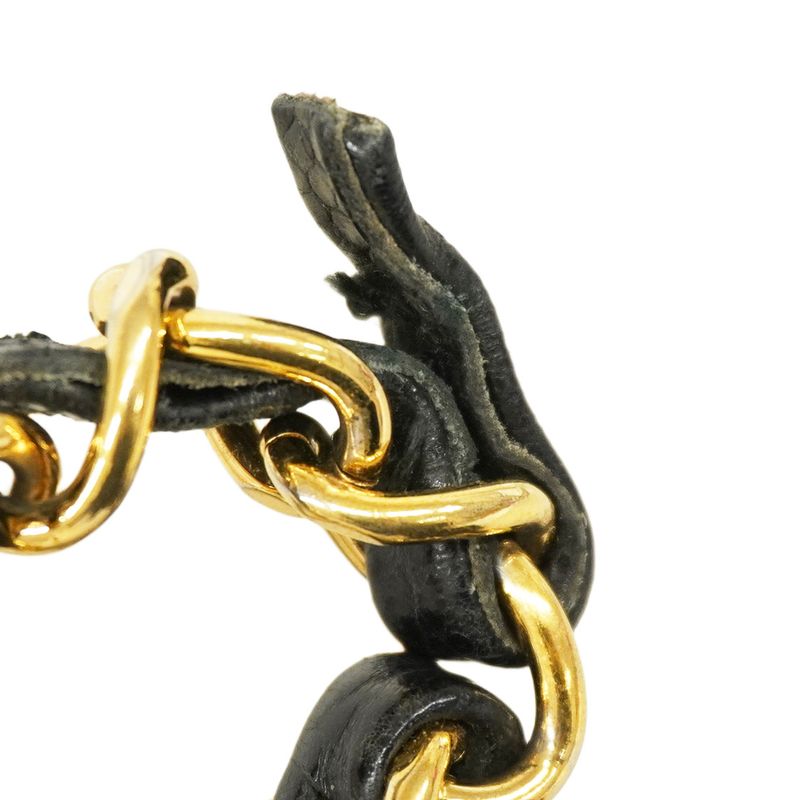 Chanel Shoulder Bag Matelasse Caviar Skin Black Gold Hardware Women