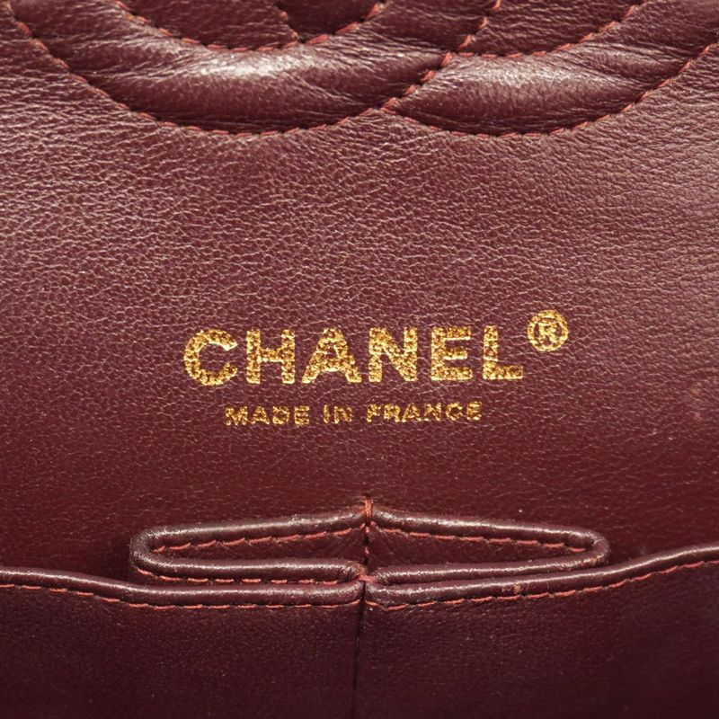 Chanel Shoulder Bag Matelasse Caviar Skin Black Gold Hardware Women