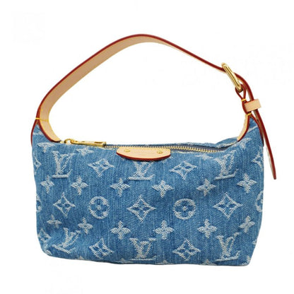 Louis Vuitton Handbag Monogram Denim Pochette Hills M82949 Blue Ladies