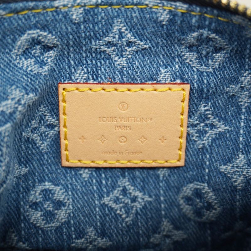 Louis Vuitton Handbag Monogram Denim Pochette Hills M82949 Blue Ladies