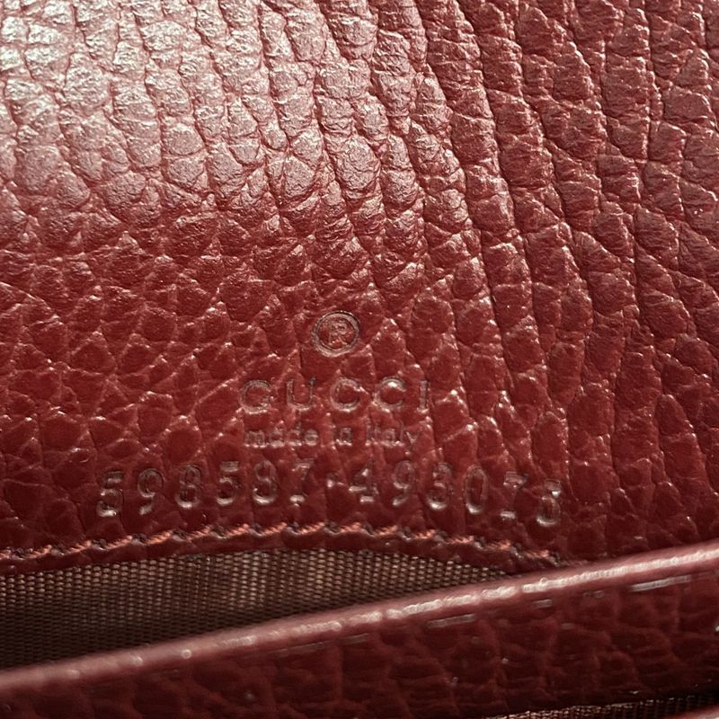 Gucci Wallet Ggmarmont 598587 Leather Blue Gold Hardware Women's