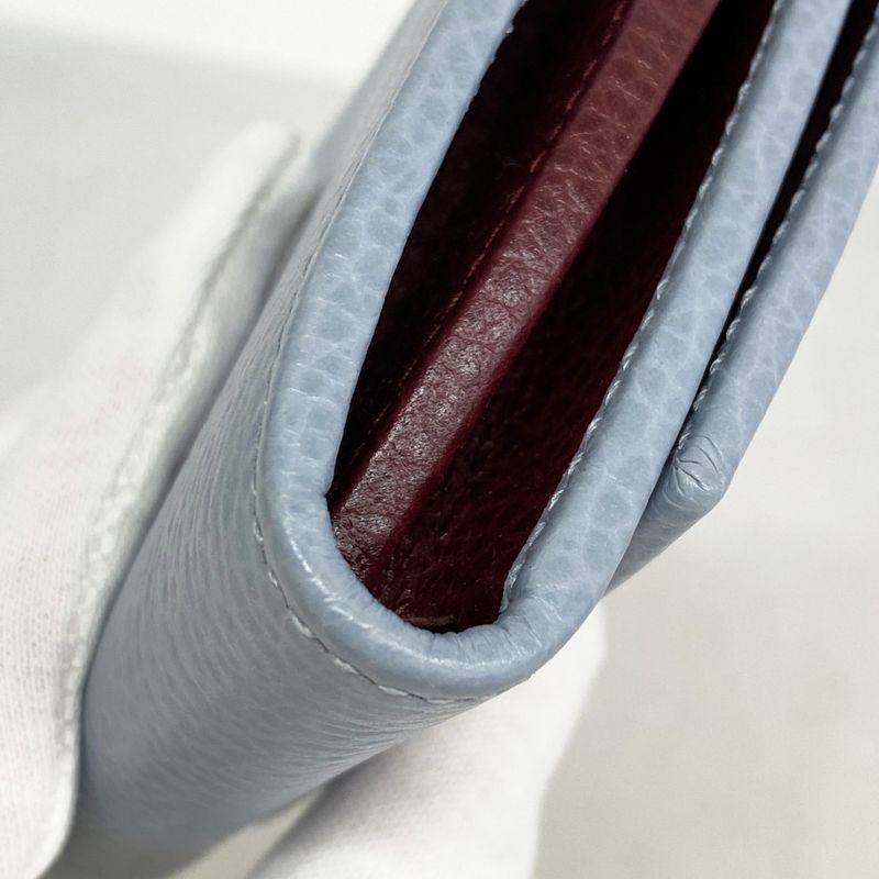 Gucci Wallet Ggmarmont 598587 Leather Blue Gold Hardware Women's