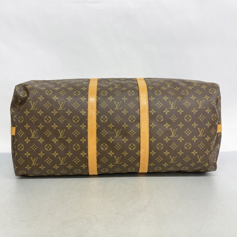 Louis Vuitton Boston Bag Monogram Keepall Bandouliere 60 M41412 Brown Men Women