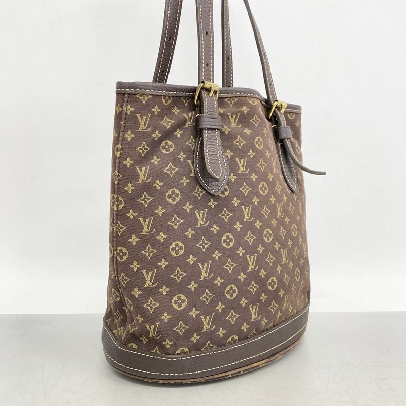 Louis Vuitton Tote Bag Monogram ・mini Lin Bucket PM M95226 Ebene Ladies