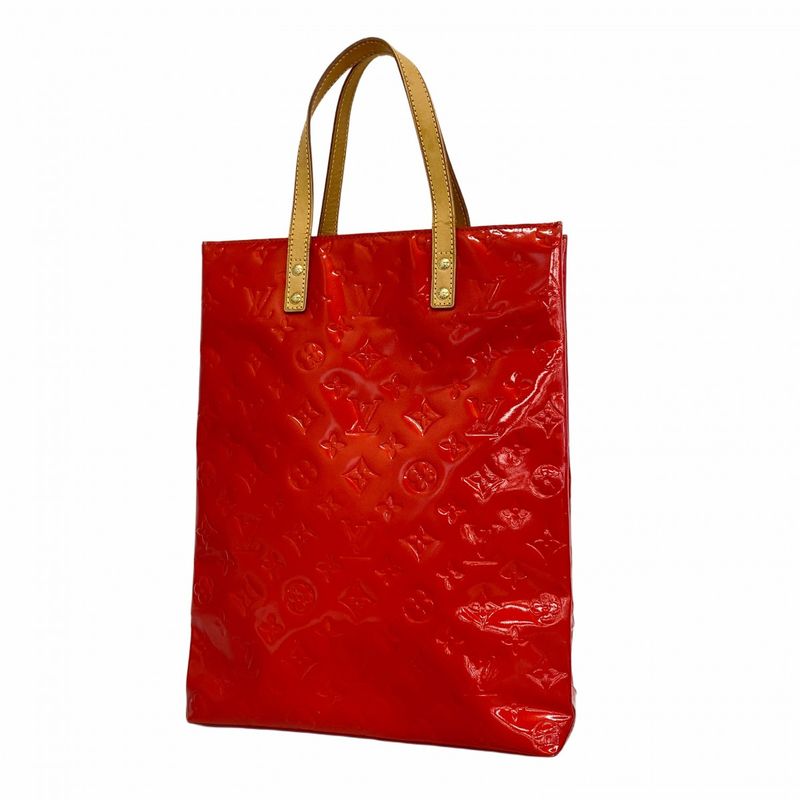Louis Vuitton Tote Bag Vernis Lead MM M91086 Rouge Ladies