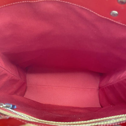 Louis Vuitton Tote Bag Vernis Lead MM M91086 Rouge Ladies