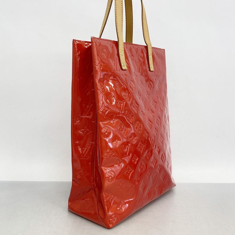 Louis Vuitton Tote Bag Vernis Lead MM M91086 Rouge Ladies