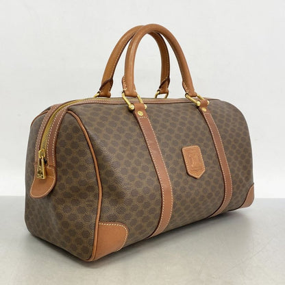 Celine Handbag Macadam PVC Brown Gold Hardware Women