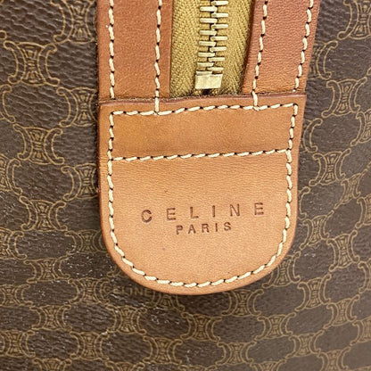 Celine Handbag Macadam PVC Brown Gold Hardware Women