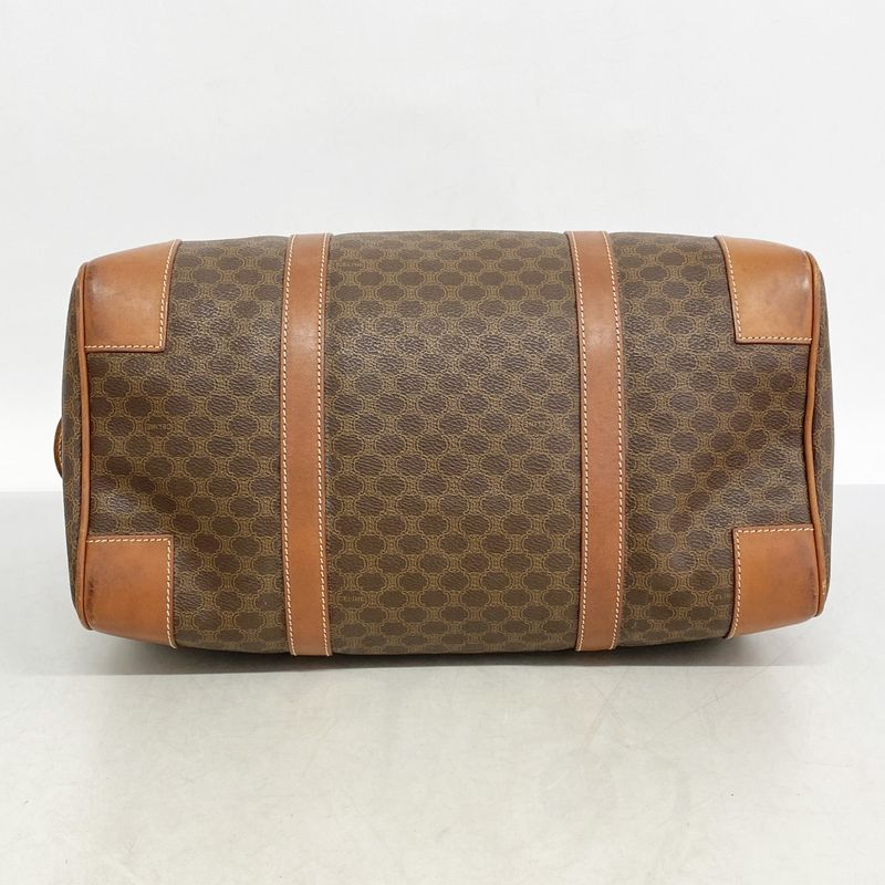 Celine Handbag Macadam PVC Brown Gold Hardware Women