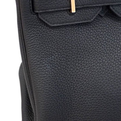 Hermes Handbag Birkin 30 Togo Black Pink Gold Hardware Y Engraved Ladies