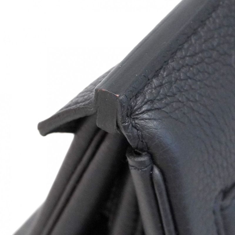 Hermes Handbag Birkin 30 Togo Black Pink Gold Hardware Y Engraved Ladies