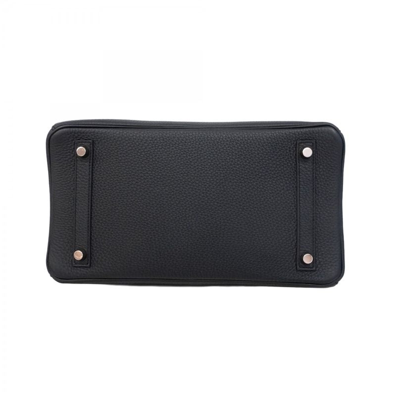 Hermes Handbag Birkin 30 Togo Black Pink Gold Hardware Y Engraved Ladies