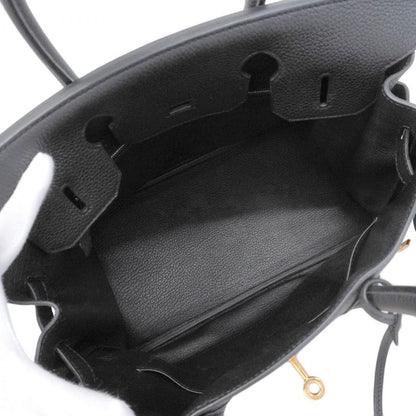 Hermes Handbag Birkin 30 Togo Black Pink Gold Hardware Y Engraved Ladies