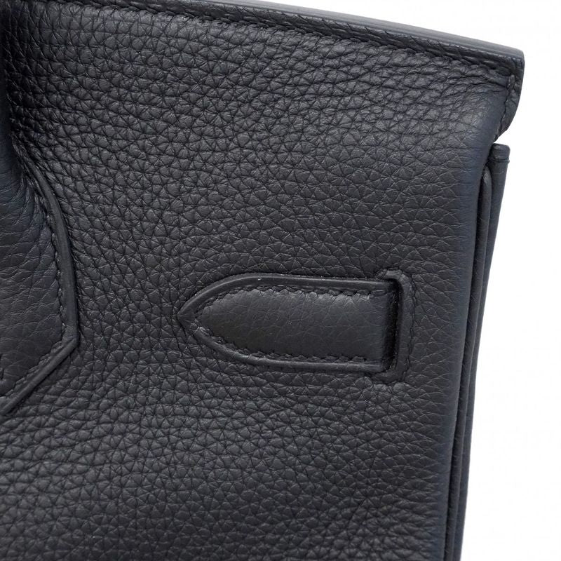 Hermes Handbag Birkin 30 Togo Black Pink Gold Hardware Y Engraved Ladies