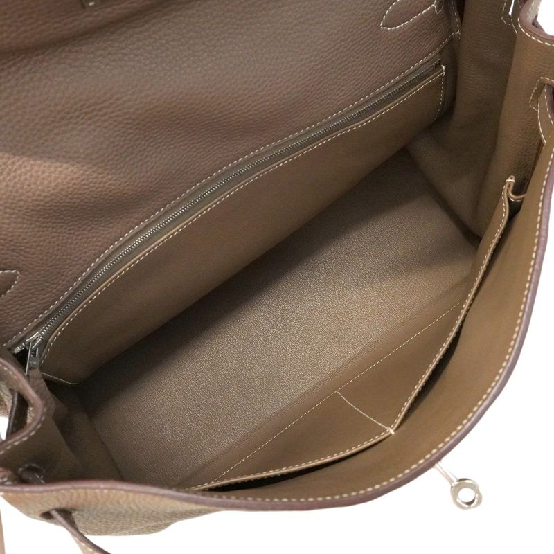 Hermes Handbag Kelly 35 Togo Etoupe Silver Hardware □P Stamp 2way Bag Ladies