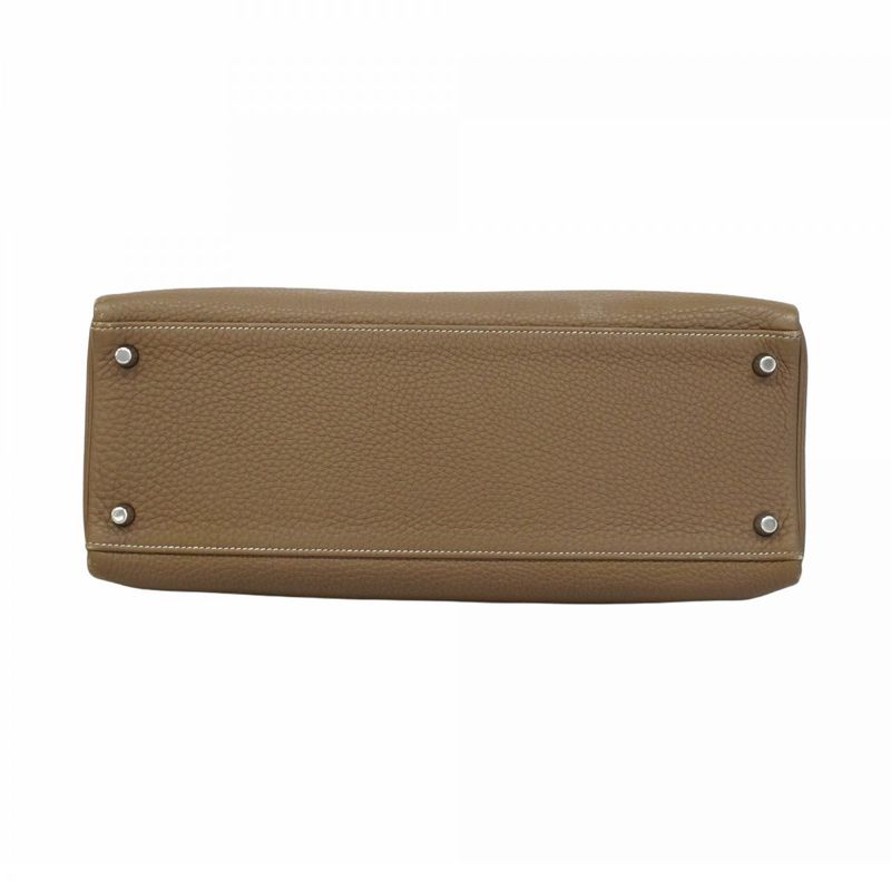 Hermes Handbag Kelly 35 Togo Etoupe Silver Hardware □P Stamp 2way Bag Ladies