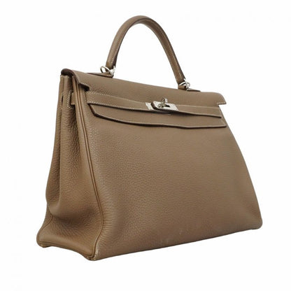 Hermes Handbag Kelly 35 Togo Etoupe Silver Hardware □P Stamp 2way Bag Ladies