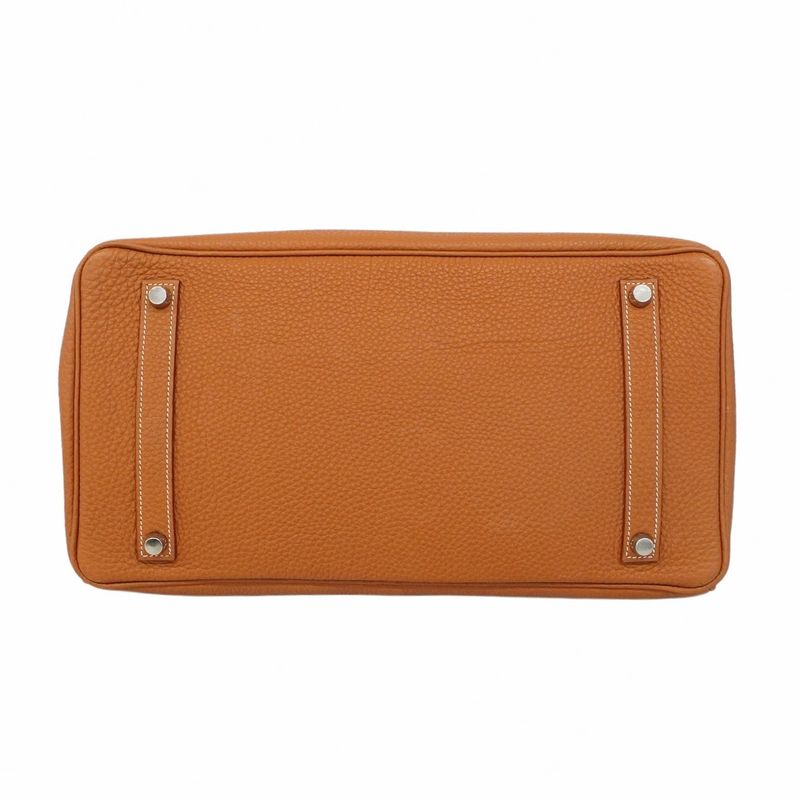 Hermes Handbag Birkin 35 Togo Gold Silver Hardware □F Engraved Ladies