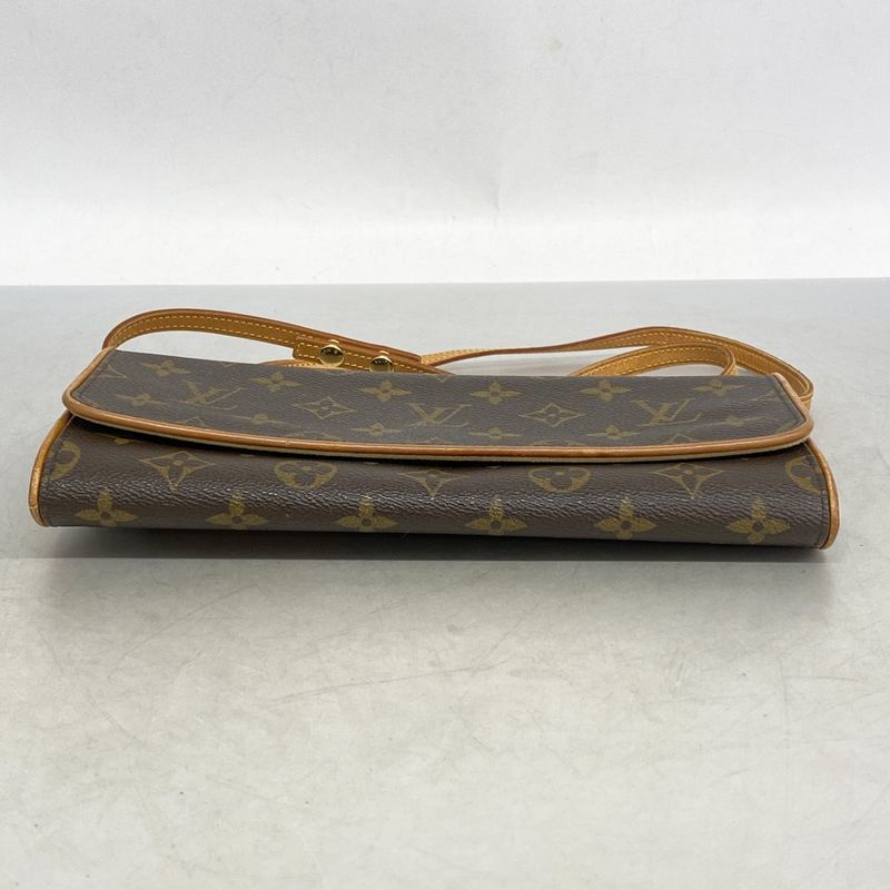 Louis Vuitton Shoulder Bag Monogram Pochette Twin GM M51852 Brown Ladies