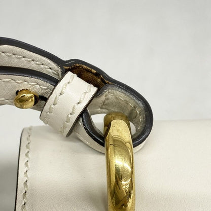 Gucci Shoulder Bag Sylvie 421882 Leather Ivory Gold Hardware Women's