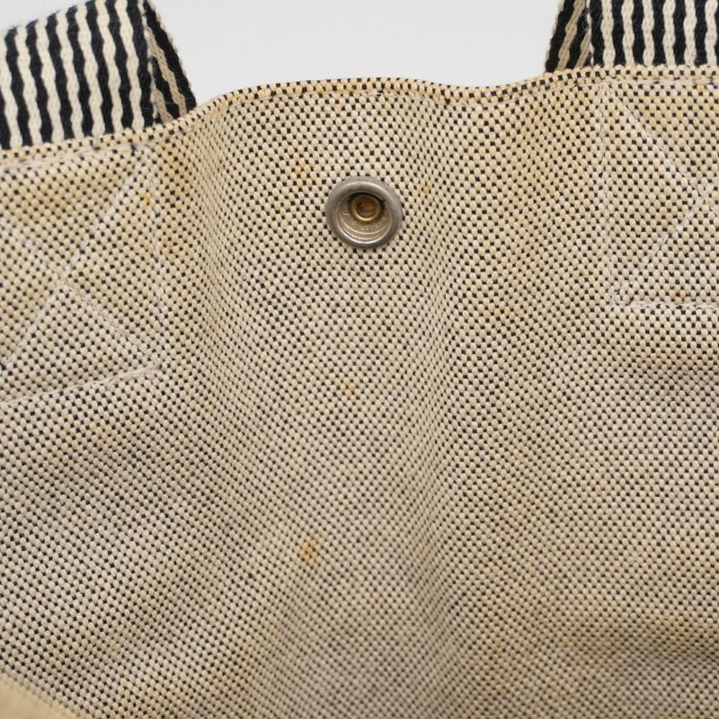 Hermes Tote Bag New Fourre Tout Cabas Canvas Gray Silver Hardware Men Women