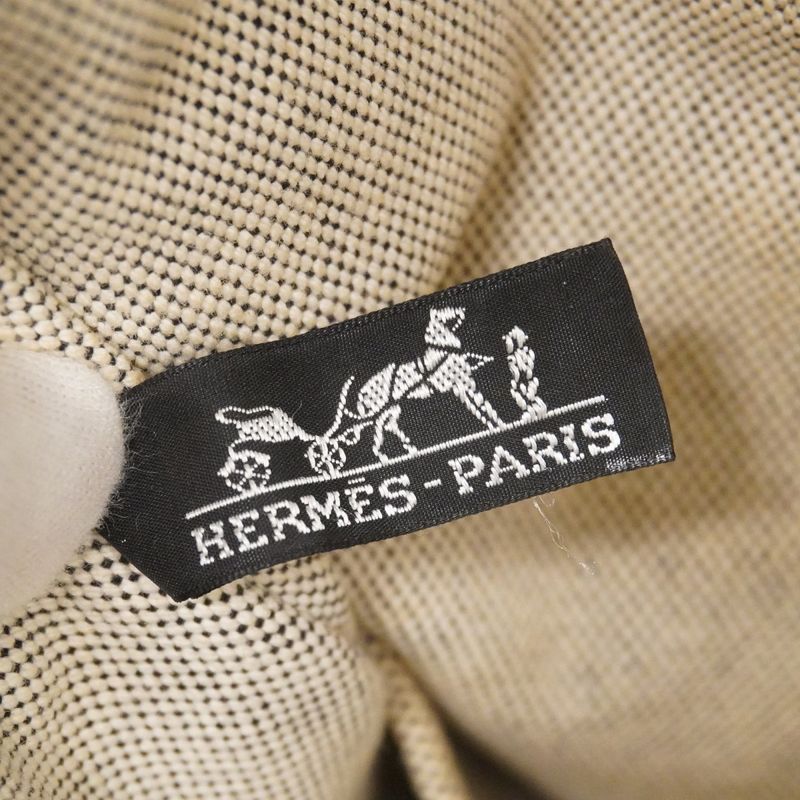 Hermes Tote Bag New Fourre Tout Cabas Canvas Gray Silver Hardware Men Women
