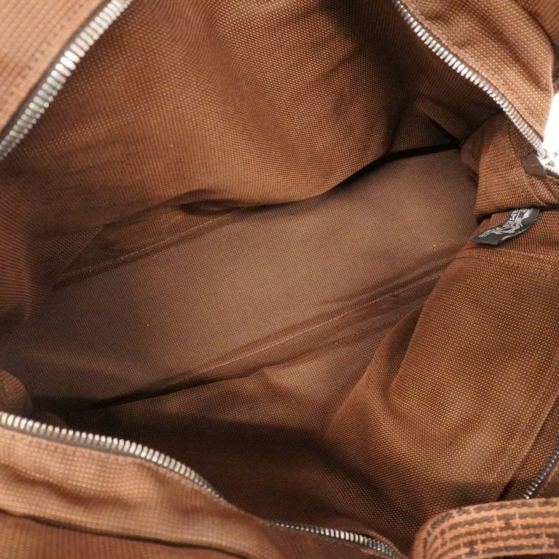 Hermes Tote Bag Her Line MM Canvas Brown Silver Hardware Men Women Unisex