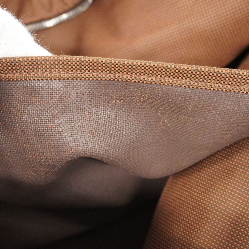 Hermes Tote Bag Her Line MM Canvas Brown Silver Hardware Men Women Unisex