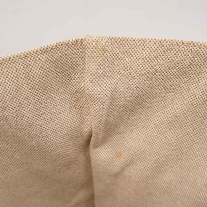 Hermes Tote Bag New Fourre Tout Cabas Canvas Beige Silver Hardware Ladies