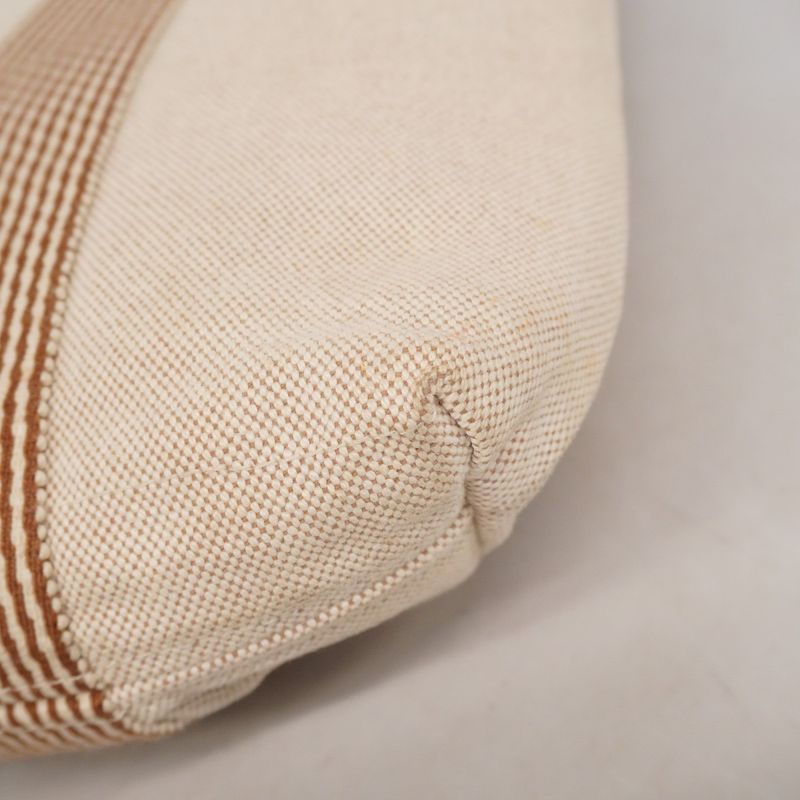 Hermes Tote Bag New Fourre Tout Cabas Canvas Beige Silver Hardware Ladies